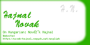 hajnal novak business card